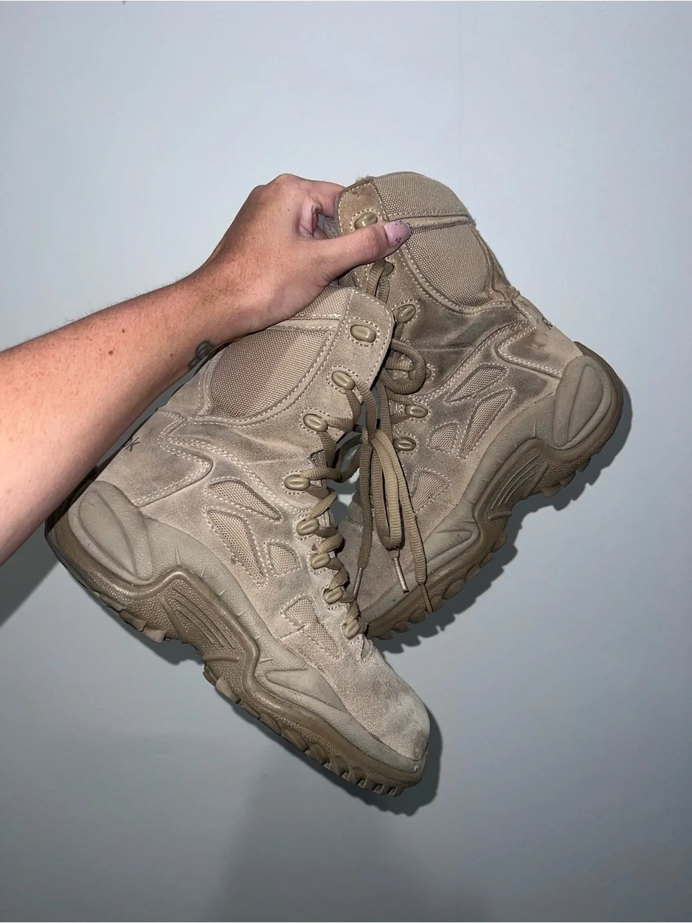Tactical Men's Desert Tan steel toe High-Top Boots